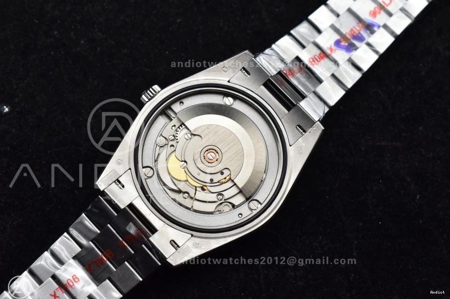 A2836 40 Weight) GMF Steel (Gain on Crystal President V3 Black Dial 904L Bracelet SS DayDate 0220